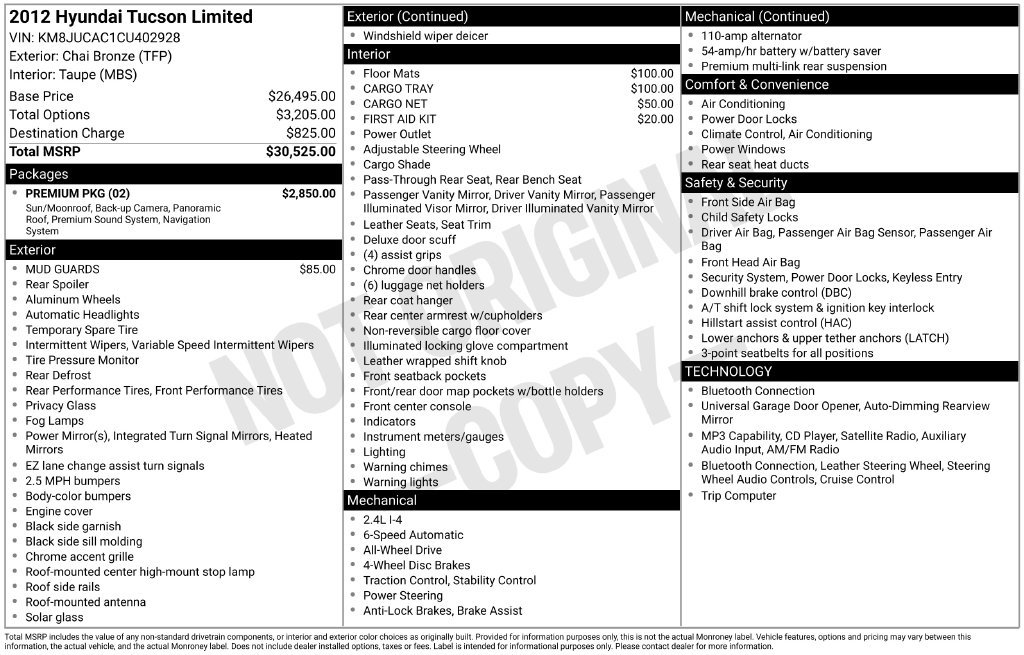 Used 2012 Hyundai Tucson Limited w/ Premium Pkg AWD/4WD image 38