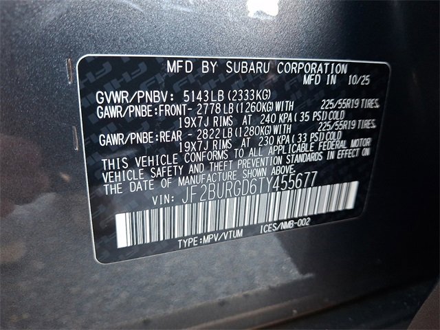 New 2026 Subaru Outback Limited XT image 16