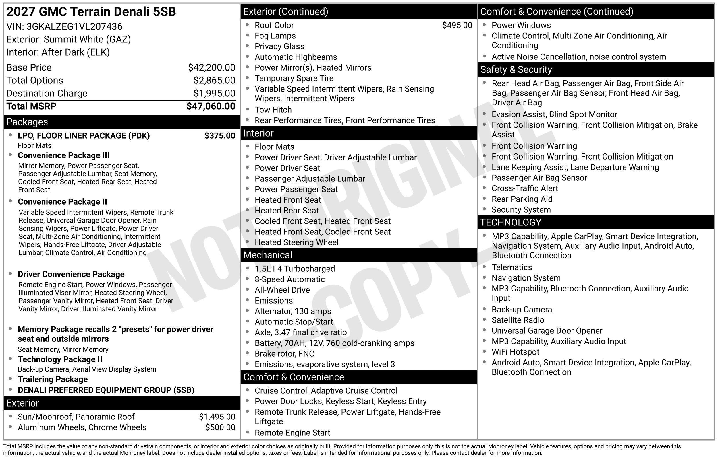 New 2027 GMC Terrain Denali w/ LPO, Floor Liner Package AWD/4WD image 46