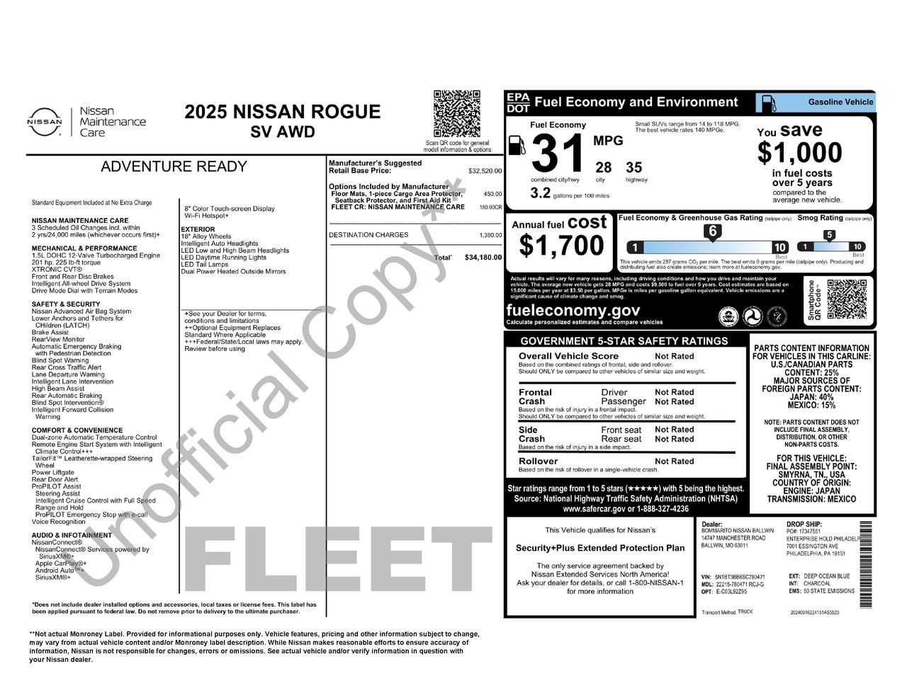 Used 2025 Nissan Rogue SV AWD/4WD image 35