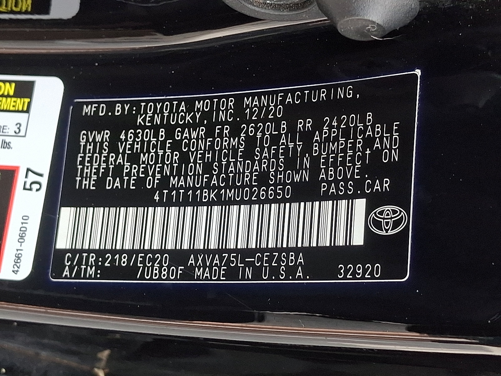 Used 2021 Toyota Camry SE w/ Convenience Package AWD/4WD image 27