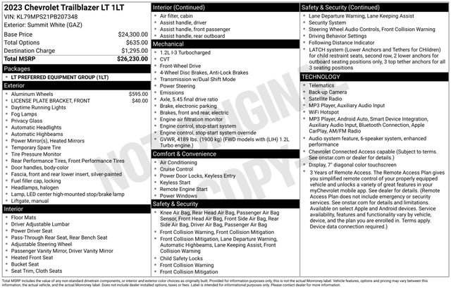 Certified 2023 Chevrolet TrailBlazer LT FWD image 4
