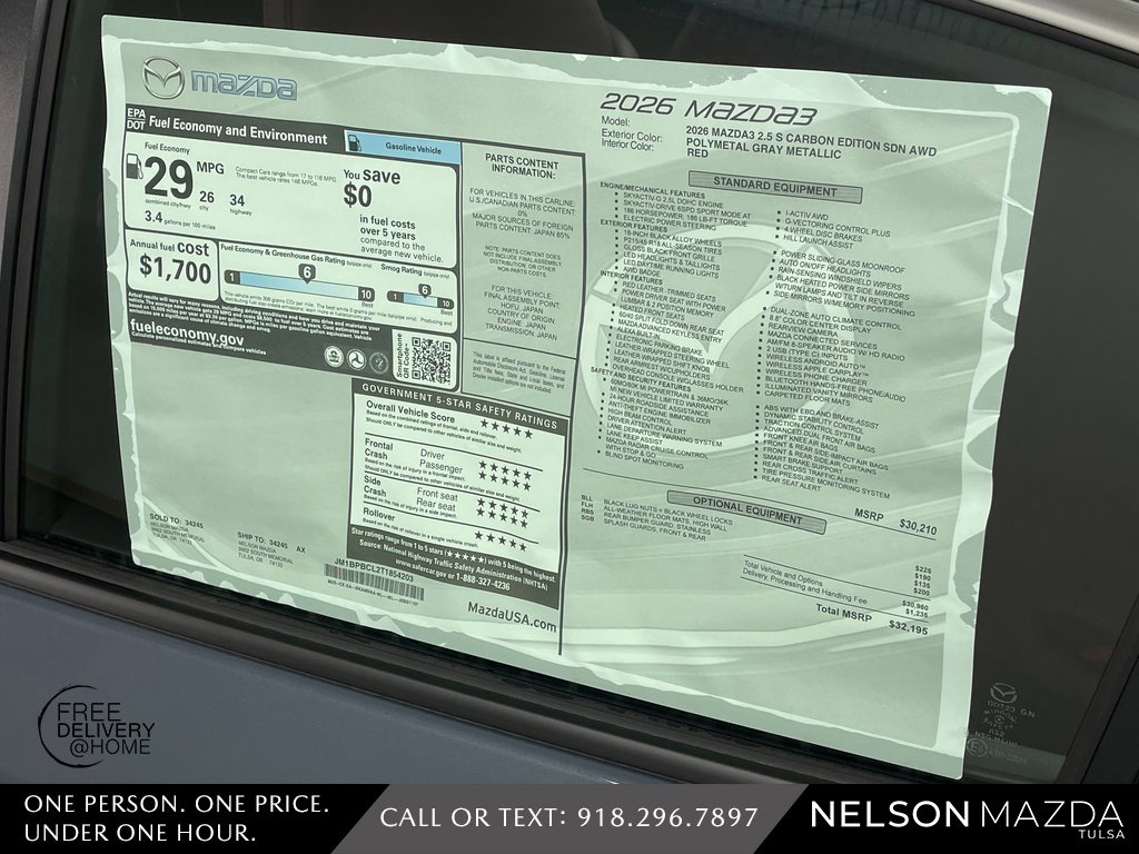 New 2026 MAZDA MAZDA3 Carbon image 16