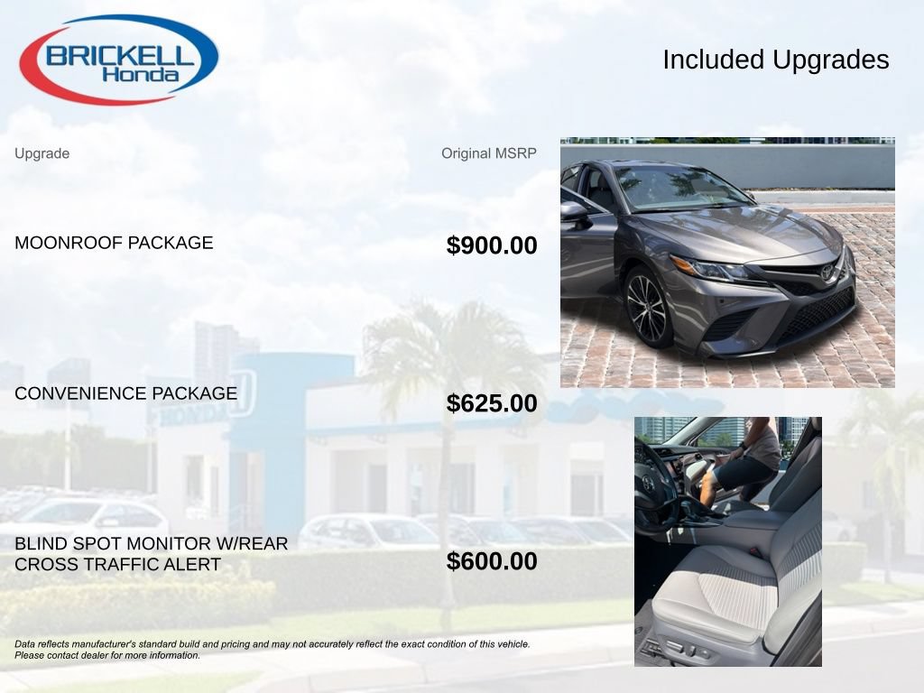 Used 2018 Toyota Camry SE w/ Moonroof Package FWD image 11