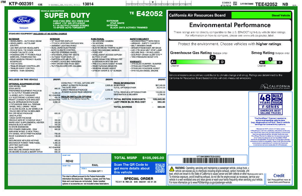 New 2026 Ford F350 Lariat w/ Black Appearance Package AWD/4WD image 8