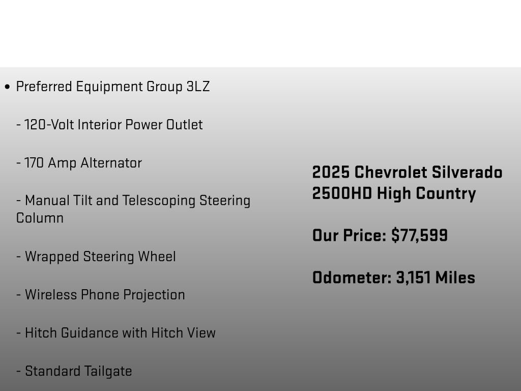 Used 2025 Chevrolet Silverado 2500 High Country w/ Midnight Edition image 25