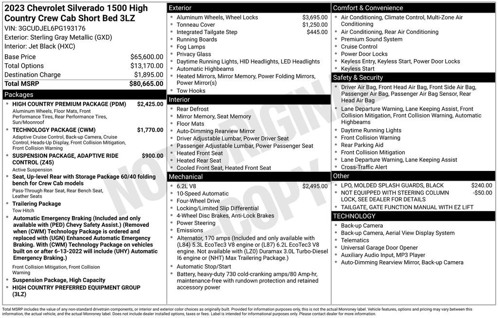 Used 2023 Chevrolet Silverado 1500 High Country w/ High Country Premium Package image 4