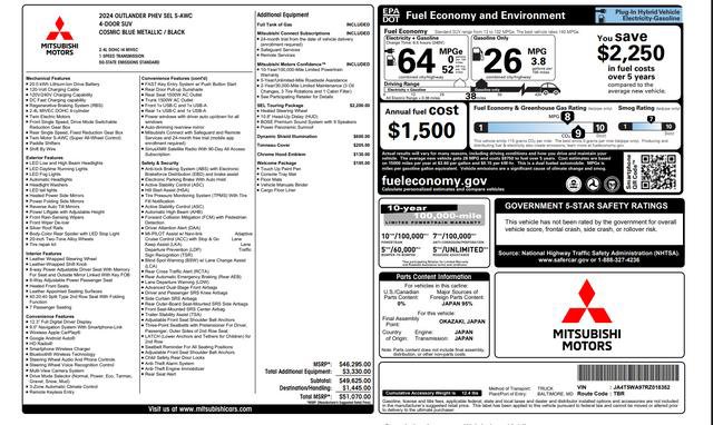 Used 2024 Mitsubishi Outlander SEL Black Edition image 2