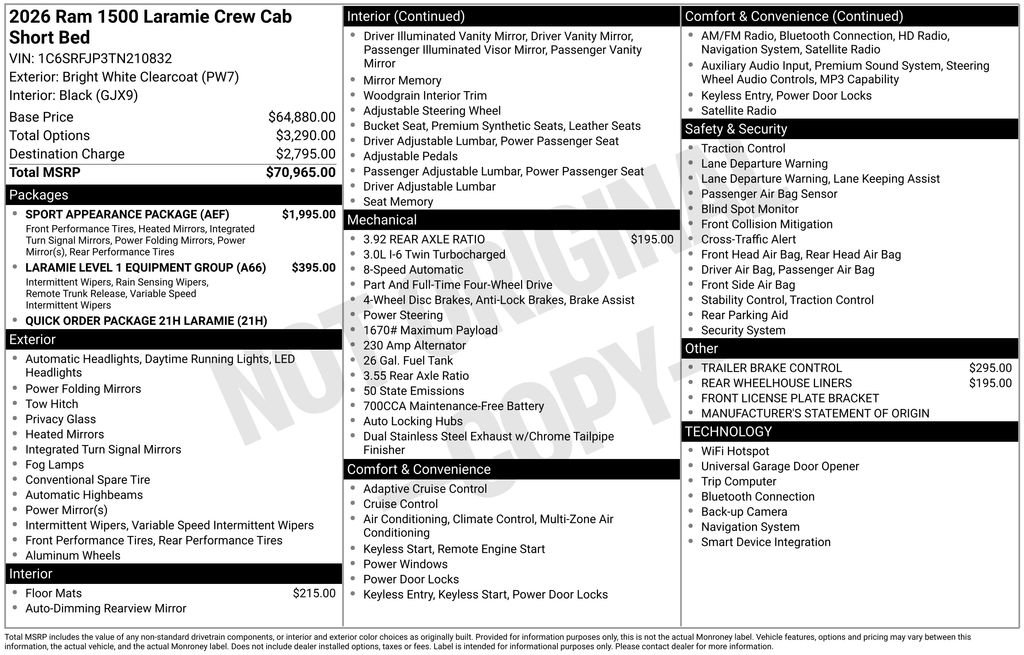 Used 2026 RAM 1500 Laramie w/ Sport Appearance Package AWD/4WD image 9