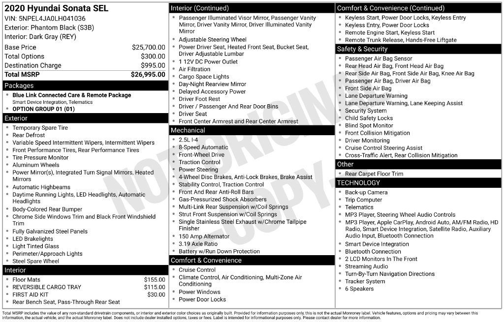 Used 2020 Hyundai Sonata SEL FWD image 18