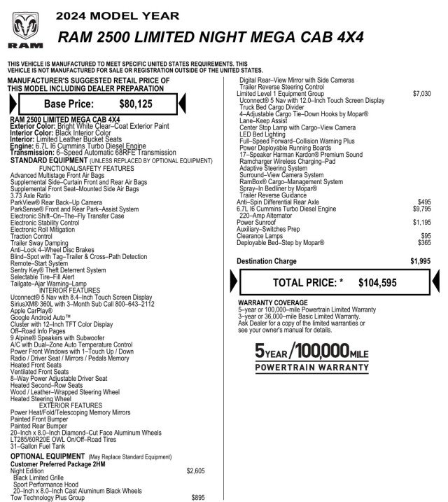Used 2024 RAM 2500 Limited image 2
