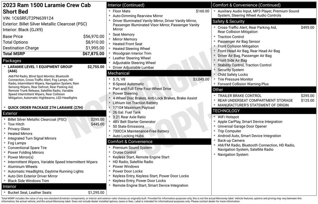 Certified 2023 RAM 1500 Laramie AWD/4WD image 14