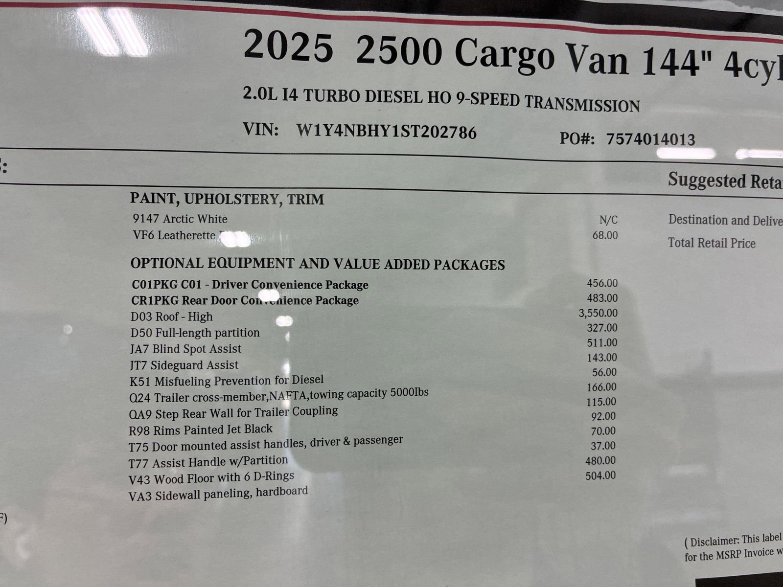 New 2025 Mercedes-Benz Sprinter 2500 image 15
