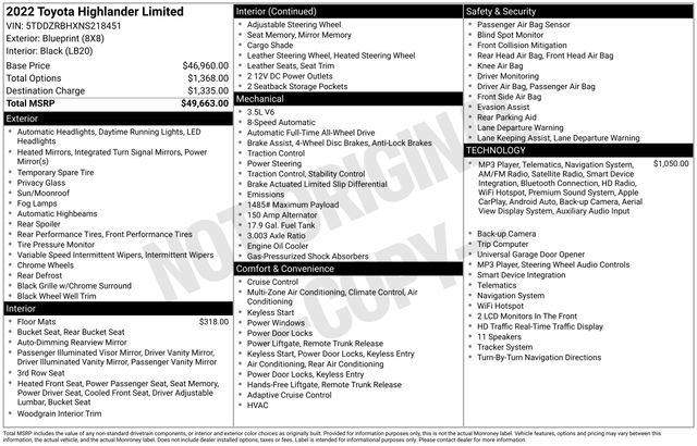 Used 2022 Toyota Highlander Limited AWD/4WD image 35