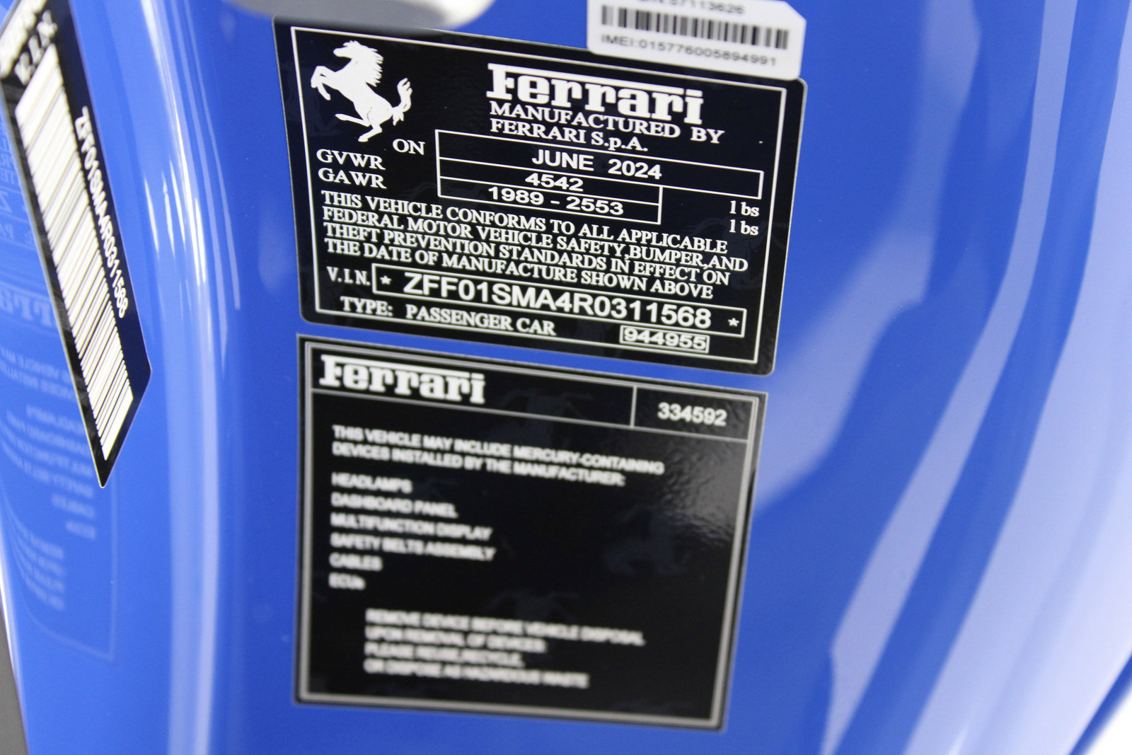 Certified 2024 Ferrari 296 GTS RWD image 36