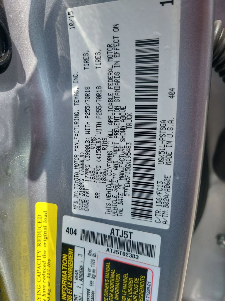 Used 2016 Toyota Tundra SR5 w/ SR5 Upgrade Package RWD image 37