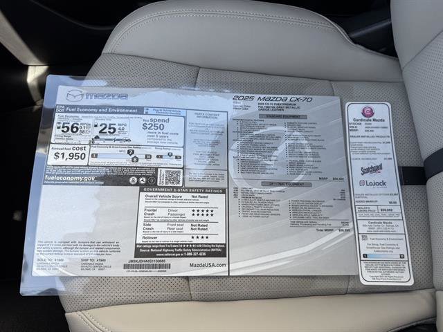 New 2025 MAZDA CX-70 Plug-In Hybrid w/ Premium Pkg image 34