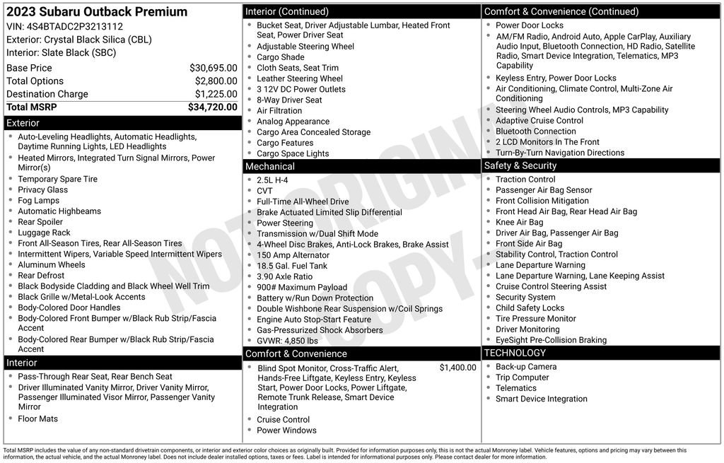 Used 2023 Subaru Outback Premium image 3