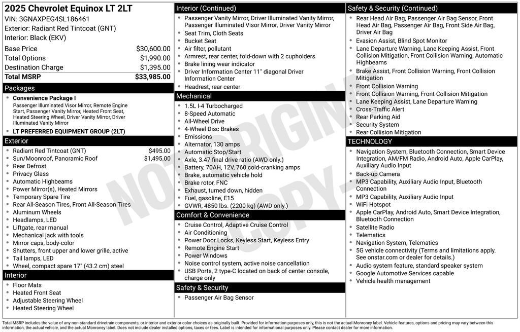 Used 2025 Chevrolet Equinox LT AWD/4WD image 11
