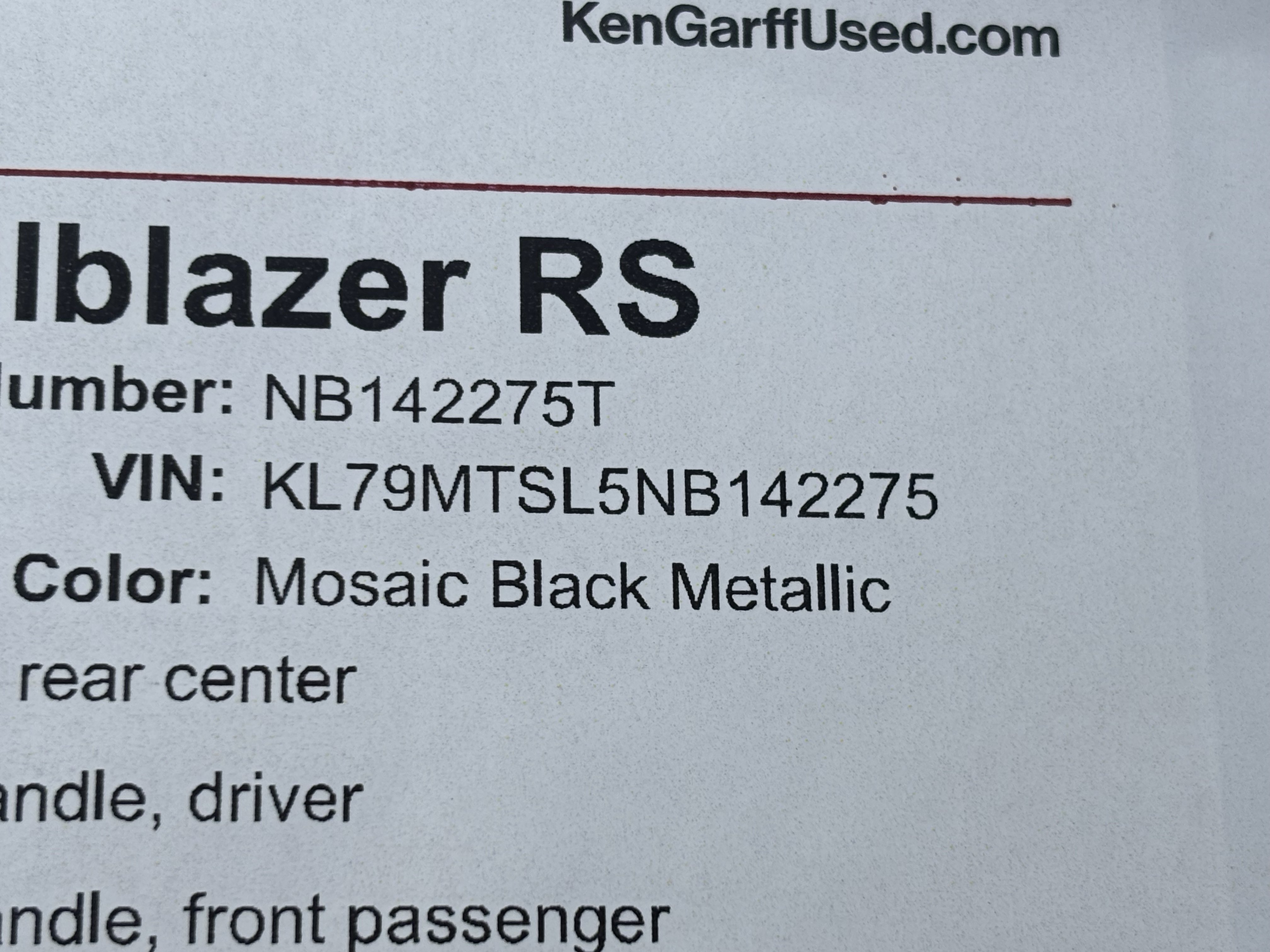 Used 2022 Chevrolet TrailBlazer RS w/ Technology Package FWD image 31