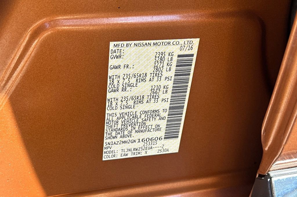 Used 2016 Nissan Murano SL w/ Cargo Package image 30