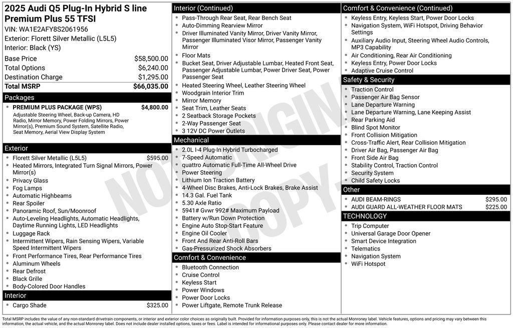 Certified 2025 Audi Q5 e Premium Plus w/ Premium Plus Package AWD/4WD image 3