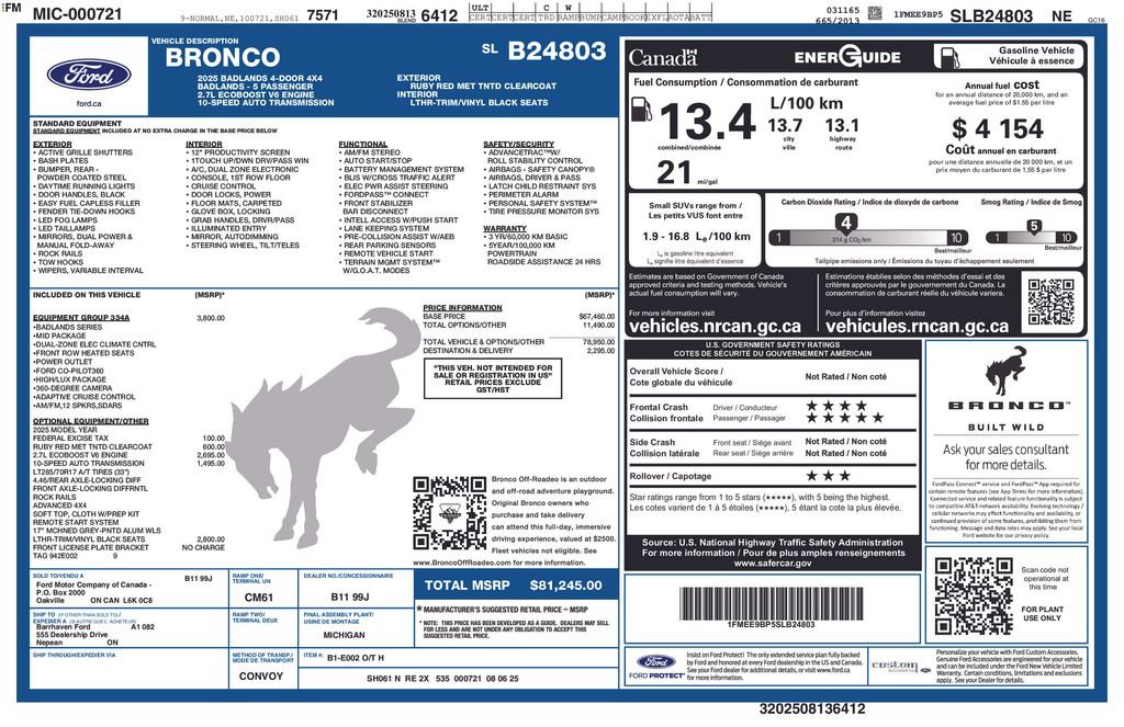 Used 2025 Ford Bronco Badlands AWD/4WD image 6