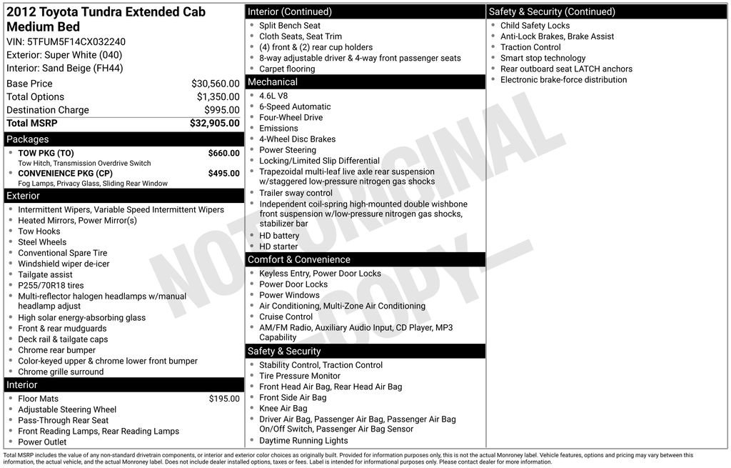 Used 2012 Toyota Tundra 4x4 Double Cab w/ Tow Pkg image 4