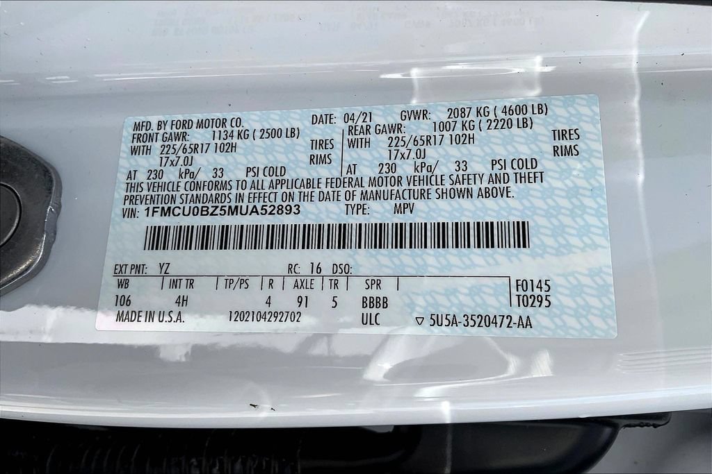 Used 2021 Ford Escape SE FWD image 32