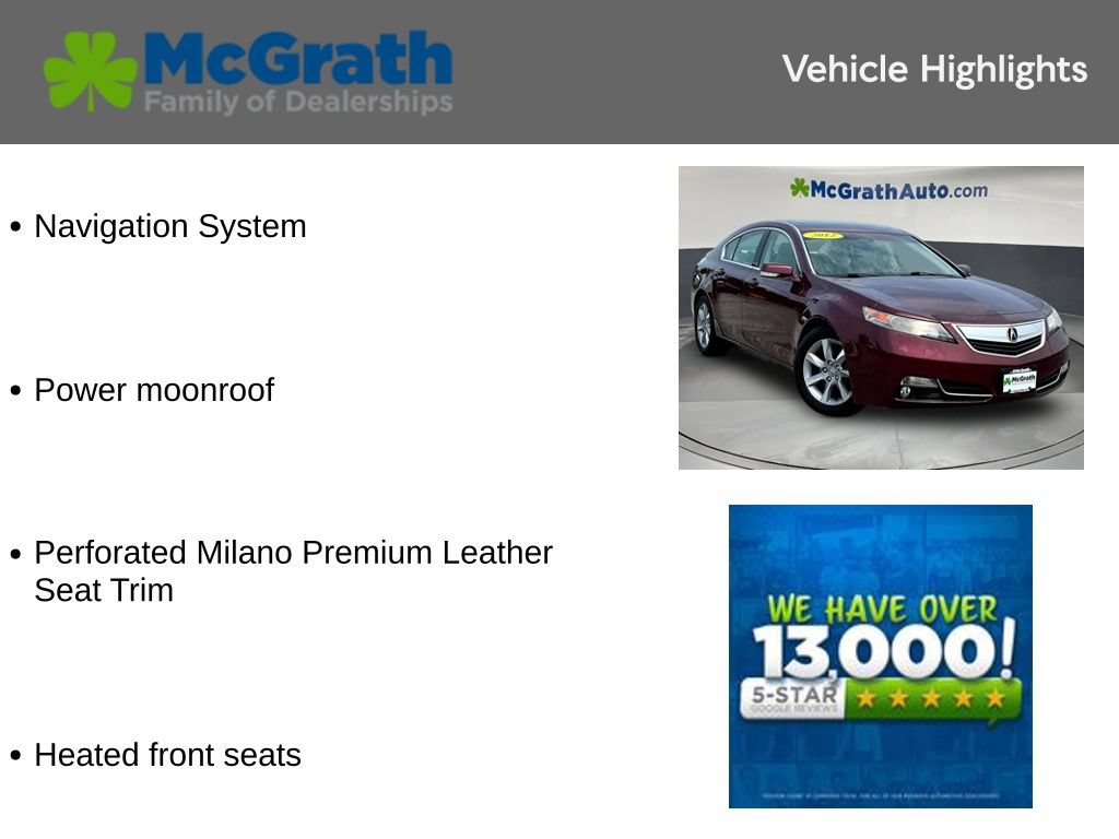 Used 2012 Acura TL w/ Technology Package FWD image 5