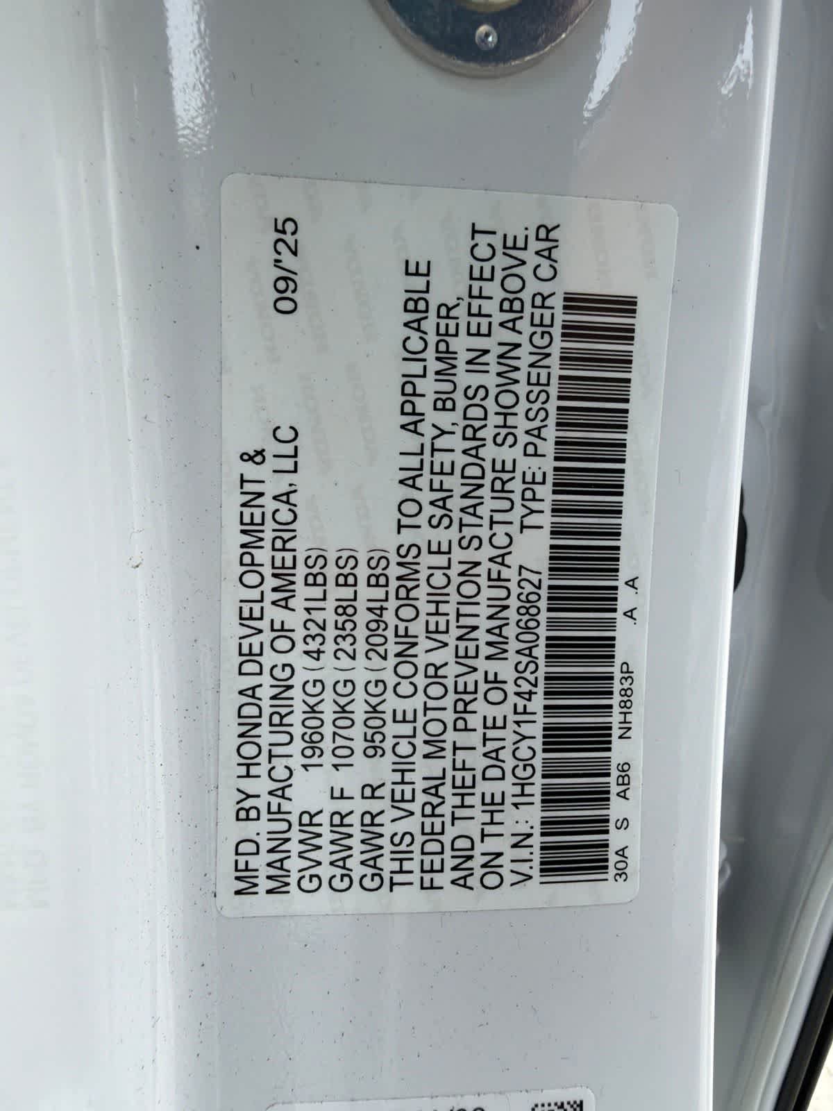 Certified 2025 Honda Accord SE image 21