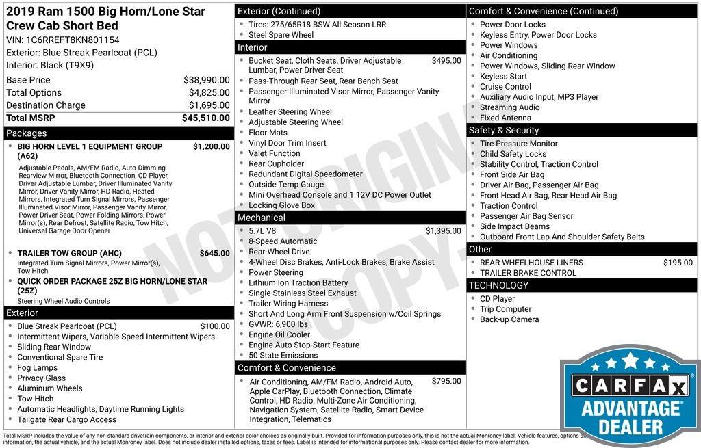 Used 2019 RAM 1500 Big Horn image 10