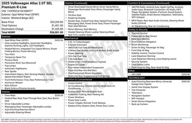 Used 2025 Volkswagen Atlas SEL Premium R-Line image 10