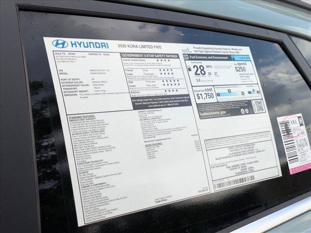 New 2026 Hyundai Kona Limited FWD image 24