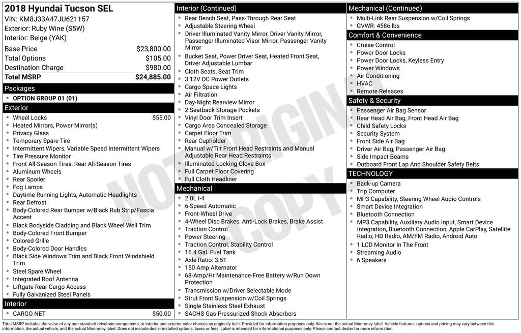 Used 2018 Hyundai Tucson SEL FWD image 13