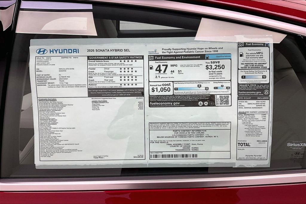 New 2026 Hyundai Sonata SEL image 14
