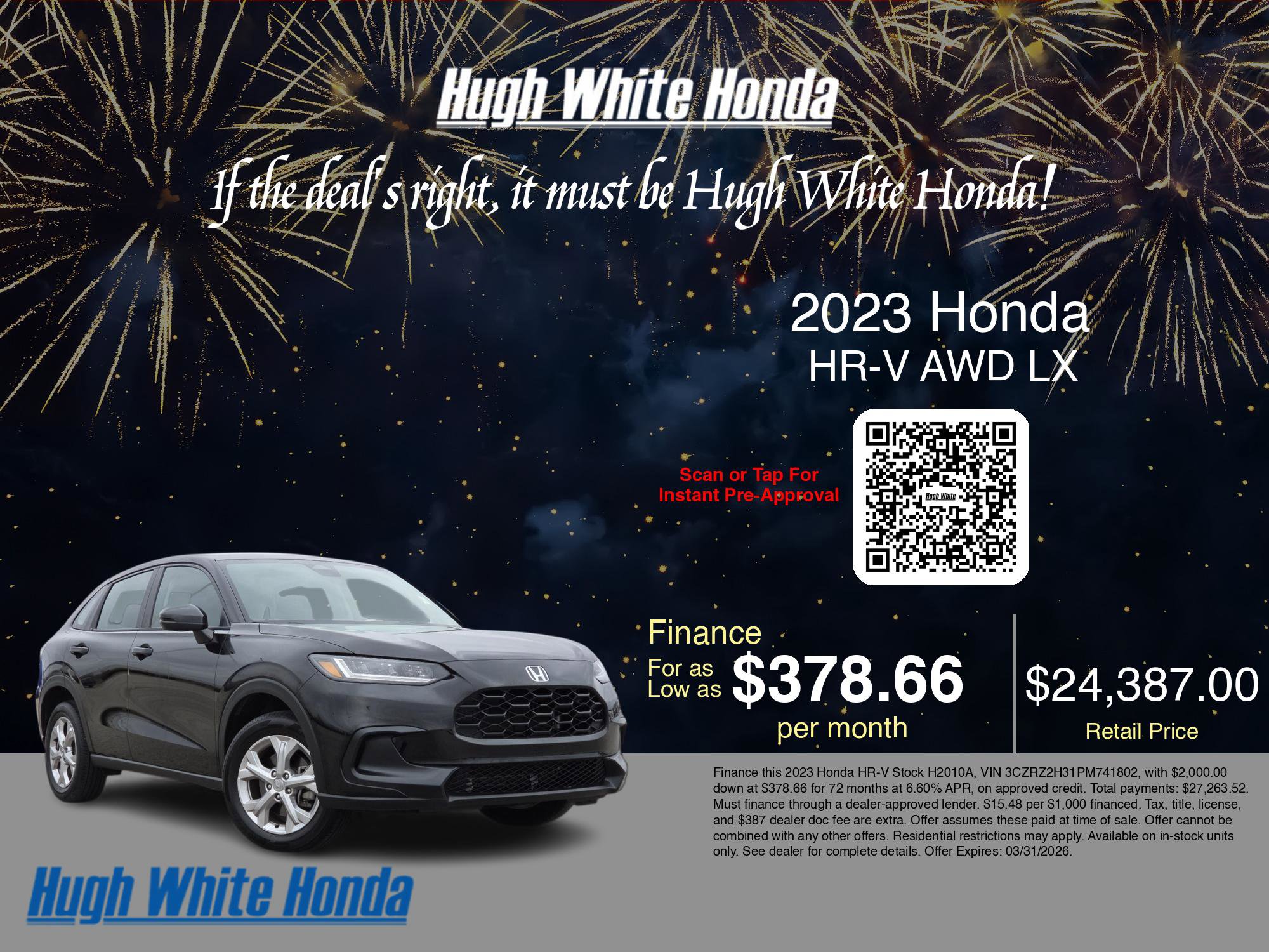 Used 2023 Honda HR-V LX image 3