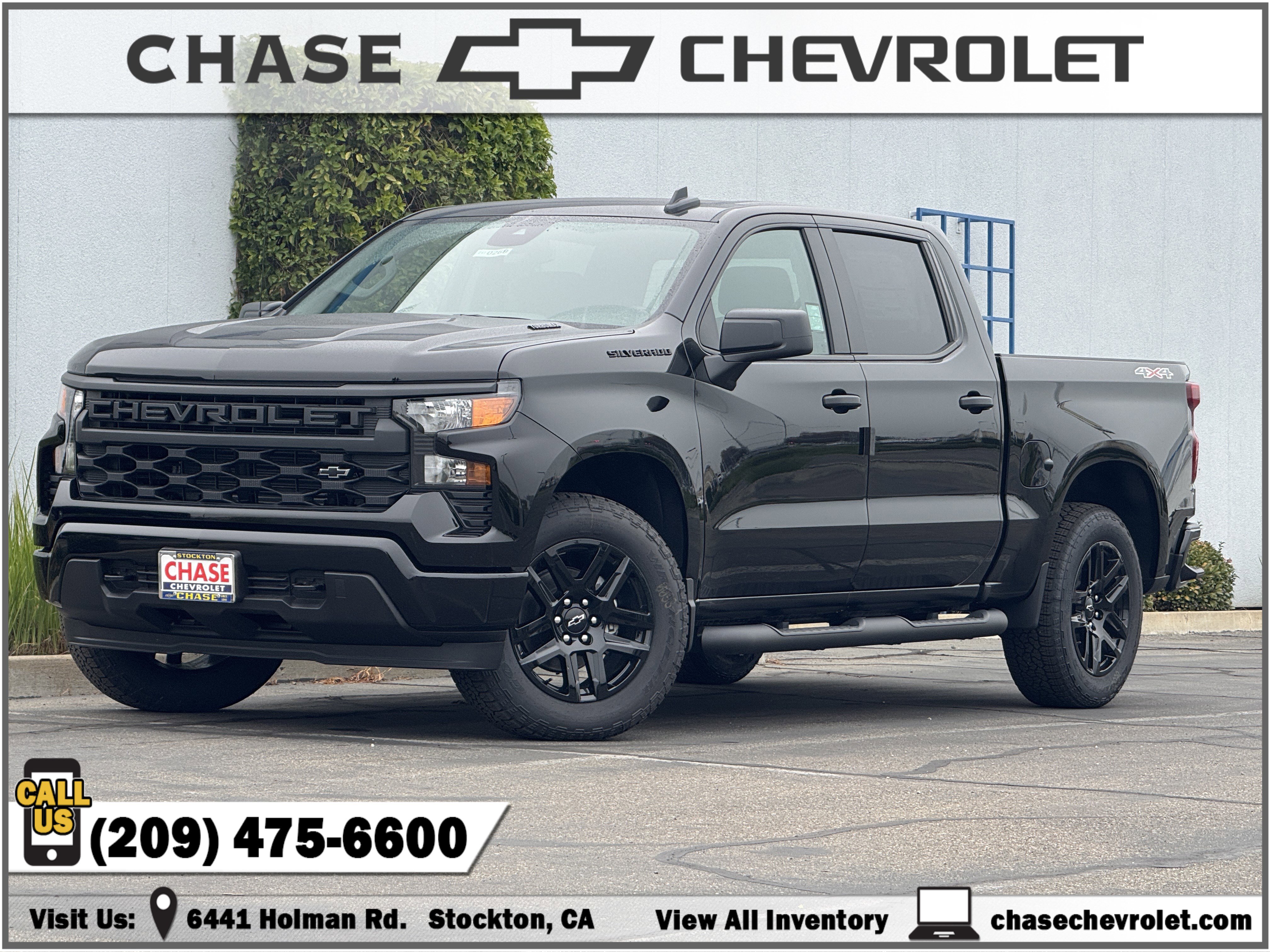 New 2026 Chevrolet Silverado 1500 Custom w/ Turbomax Blackout Package