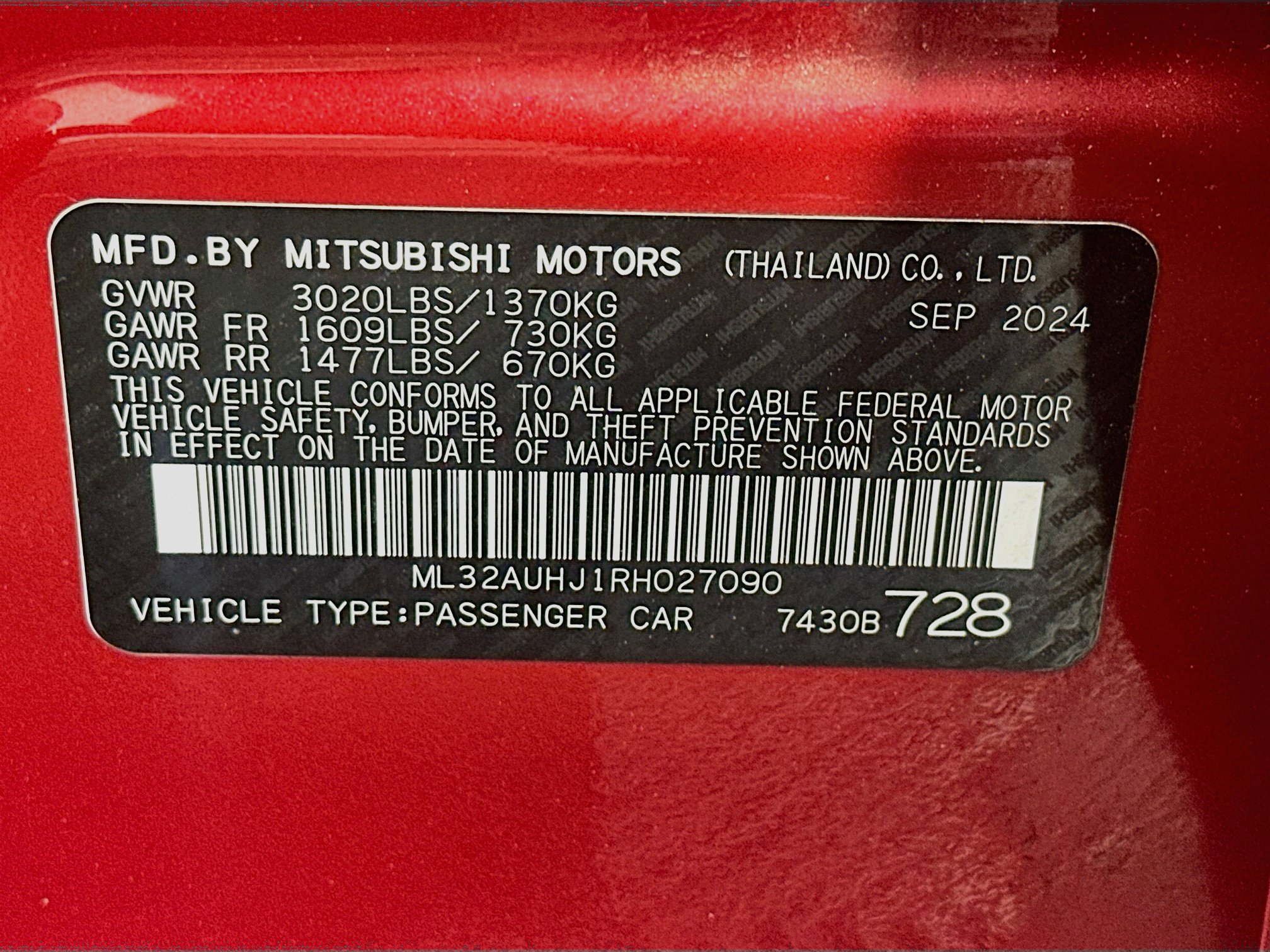 Used 2024 Mitsubishi Mirage ES FWD image 12