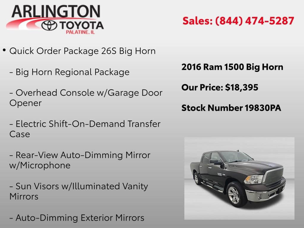 Used 2016 RAM 1500 Big Horn AWD/4WD image 2