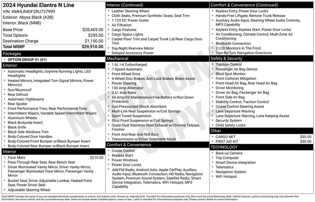 Certified 2024 Hyundai Elantra N Line image 40