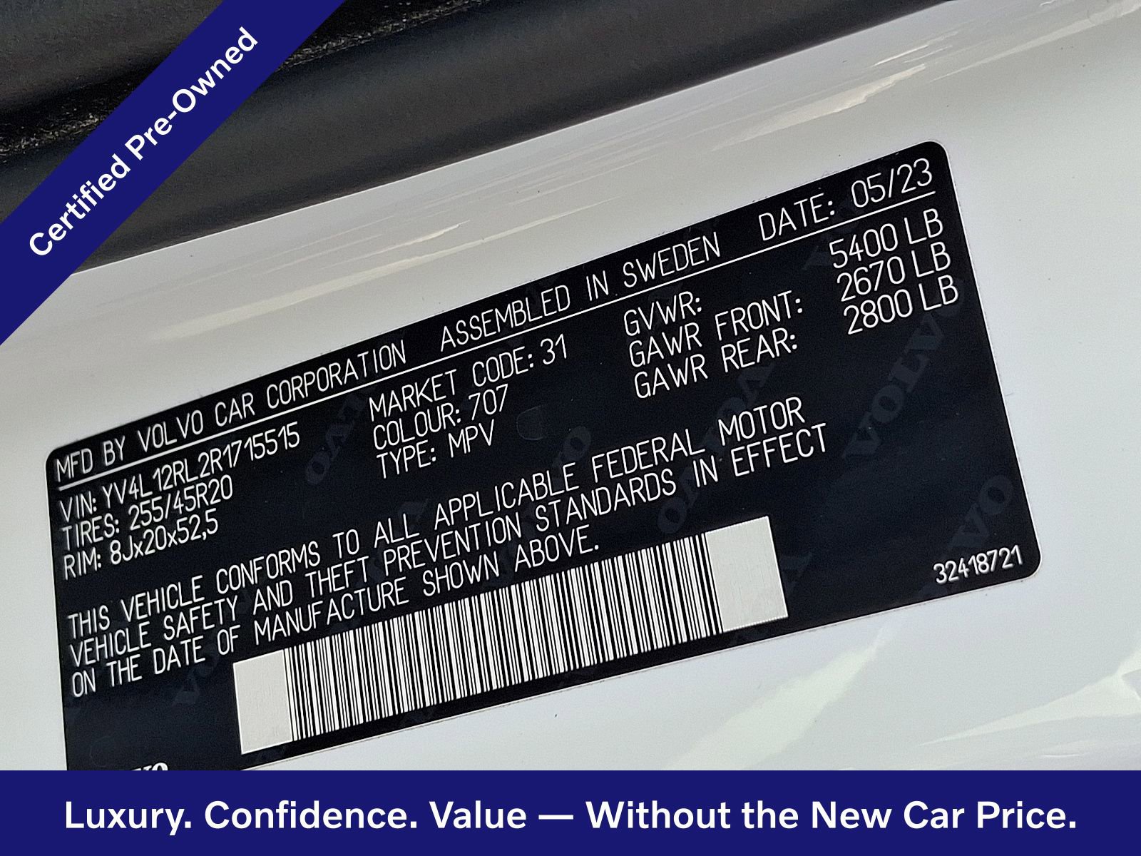 Certified 2024 Volvo XC60 B5 Plus w/ Protection Package Premier AWD/4WD image 28