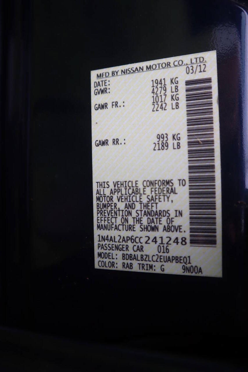 Used 2012 Nissan Altima 2.5 SL w/ 2.5SL Pkg FWD image 38