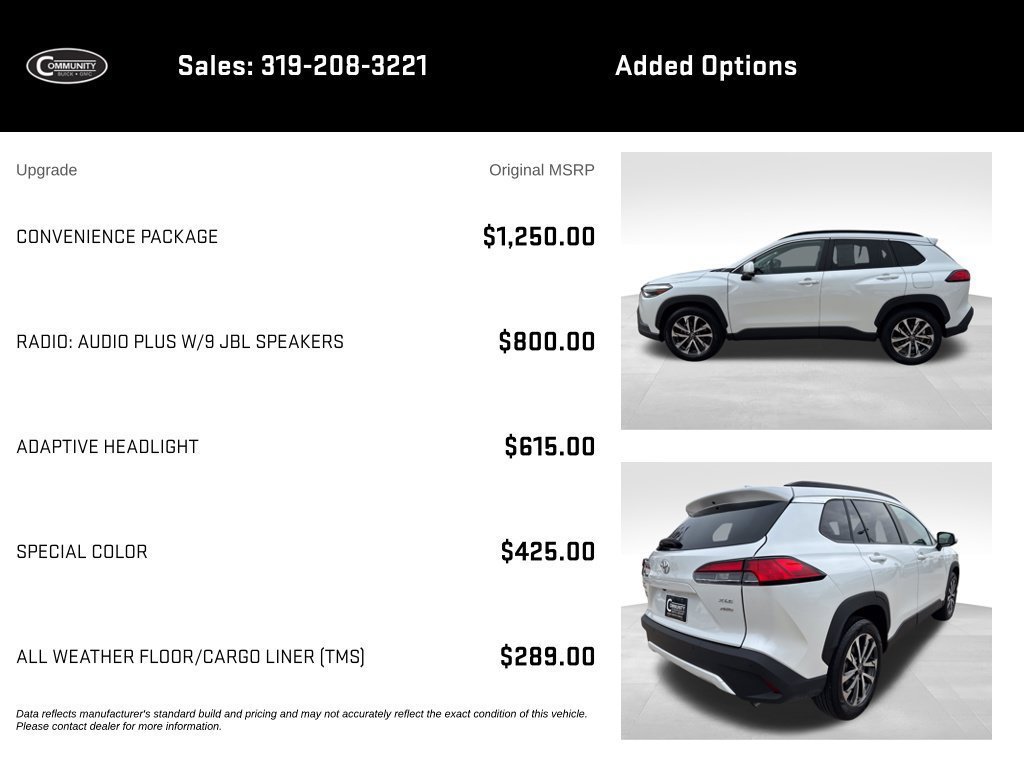 Used 2024 Toyota Corolla Cross XLE w/ Convenience Package AWD/4WD image 2