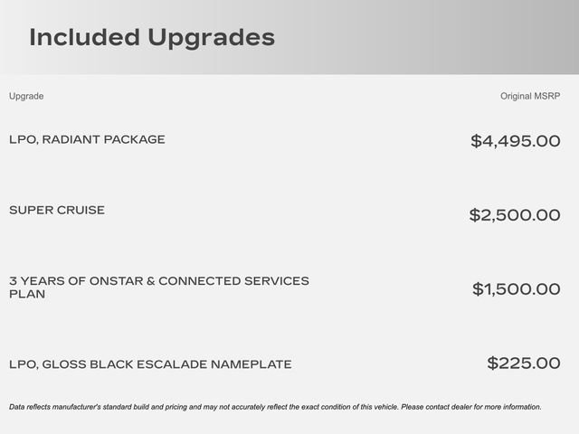 Certified 2023 Cadillac Escalade ESV Premium Luxury w/ LPO, Radiant Package image 9