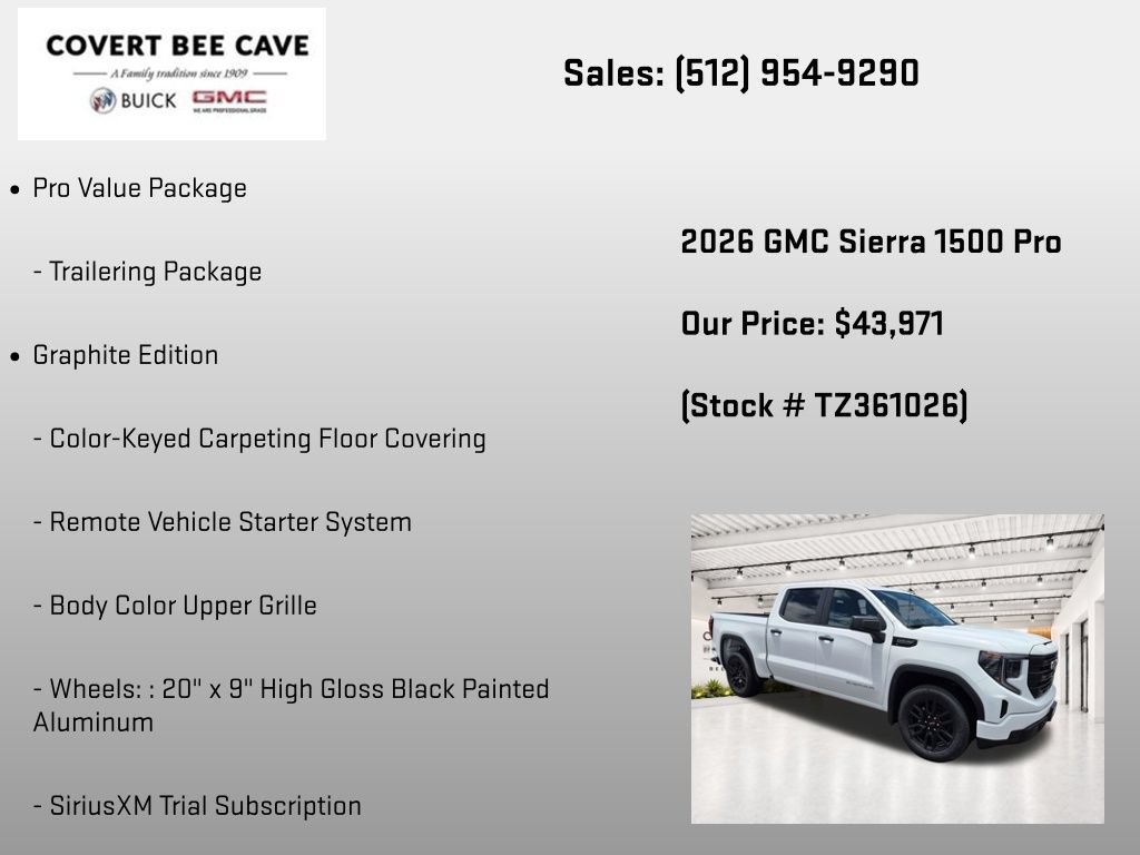 New 2026 GMC Sierra 1500 Pro w/ Graphite Edition RWD image 25