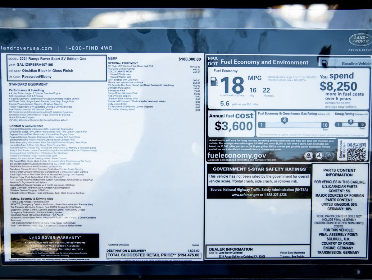 New 2024 Land Rover Range Rover Sport image 36