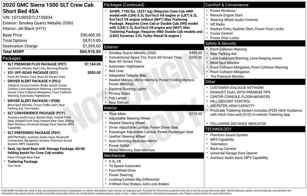 Used 2020 GMC Sierra 1500 SLT w/ SLT Premium Plus Package image 5