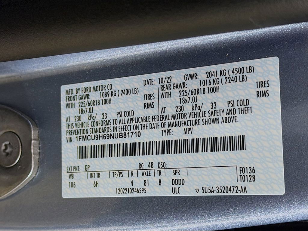 Used 2022 Ford Escape SEL image 36