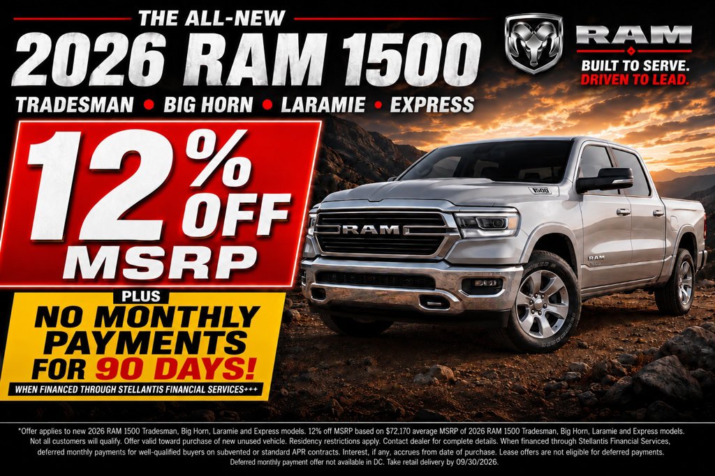 New 2026 RAM 1500 Laramie w/ Night Edition AWD/4WD image 2